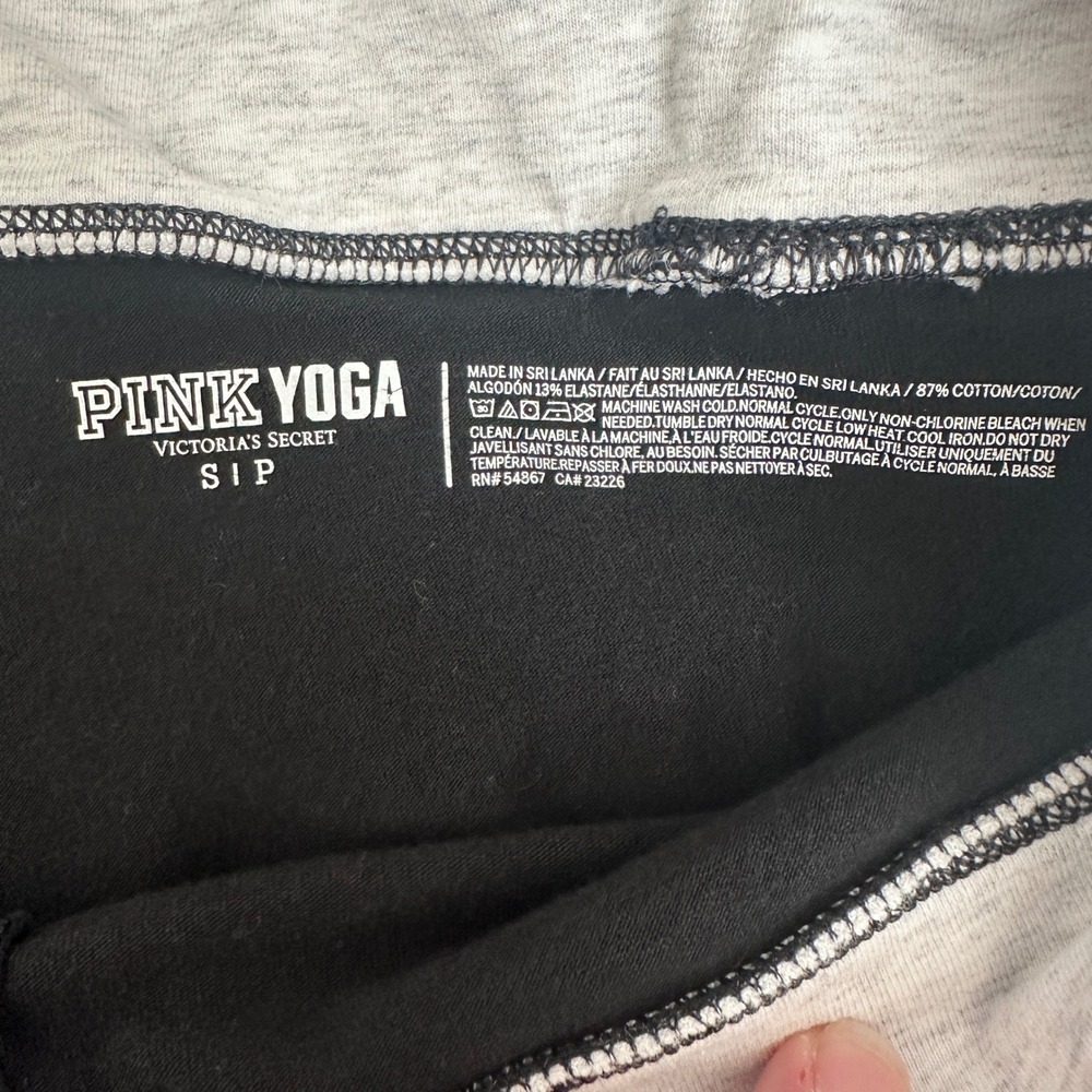 PINK Victorias Secret Y2K Foldover Size Small Skinny Yoga Leggings Bling - Picture 6 of 10